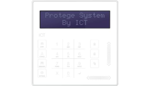 ICT Protege PRT-KLCS Touch Sense LCD Keypad (White)