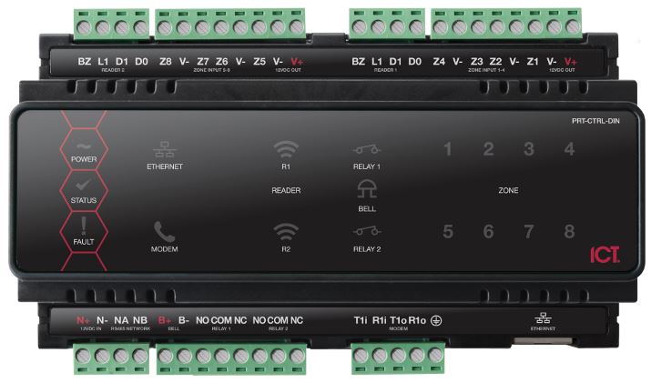 ICT Protege WX Web Enabled Din Rail Controller